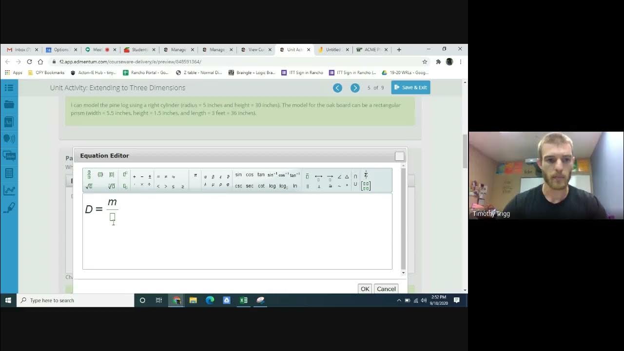 Edmentum Geometry Unit 6 Activity - YouTube