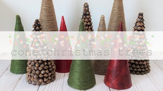 Cone Christmas Trees | DIY Christmas Holiday Decor