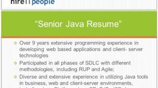 Senior Java Resume