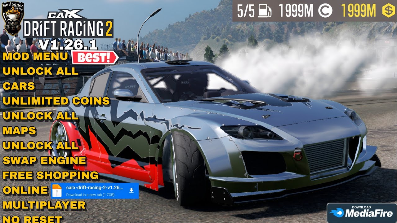 New Update‼️CarX Drift Racing 2 Mod Menu V1.26.0 No Reset Unlock All Cars  Free Shopping 