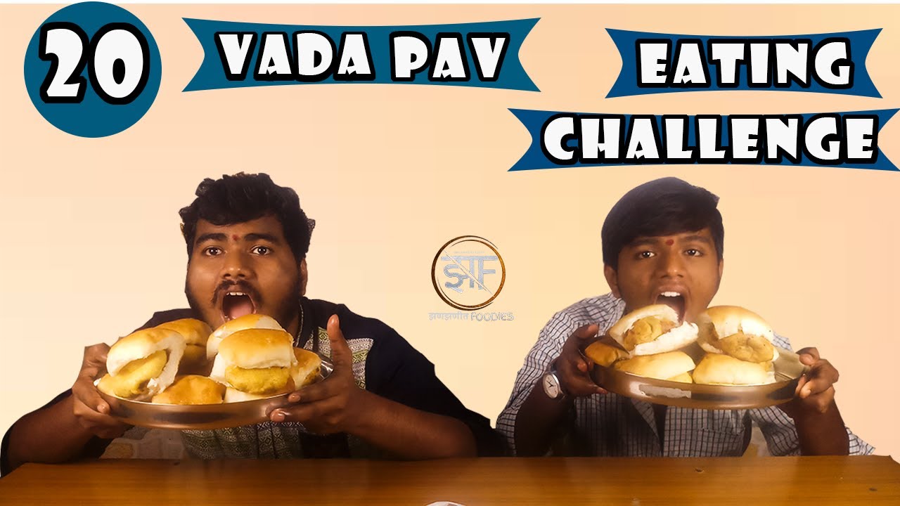 20 Vada Pav Eating Challenge| Vada Pav Eating Competition | Mumbai Style Vada pav | Food Challenge