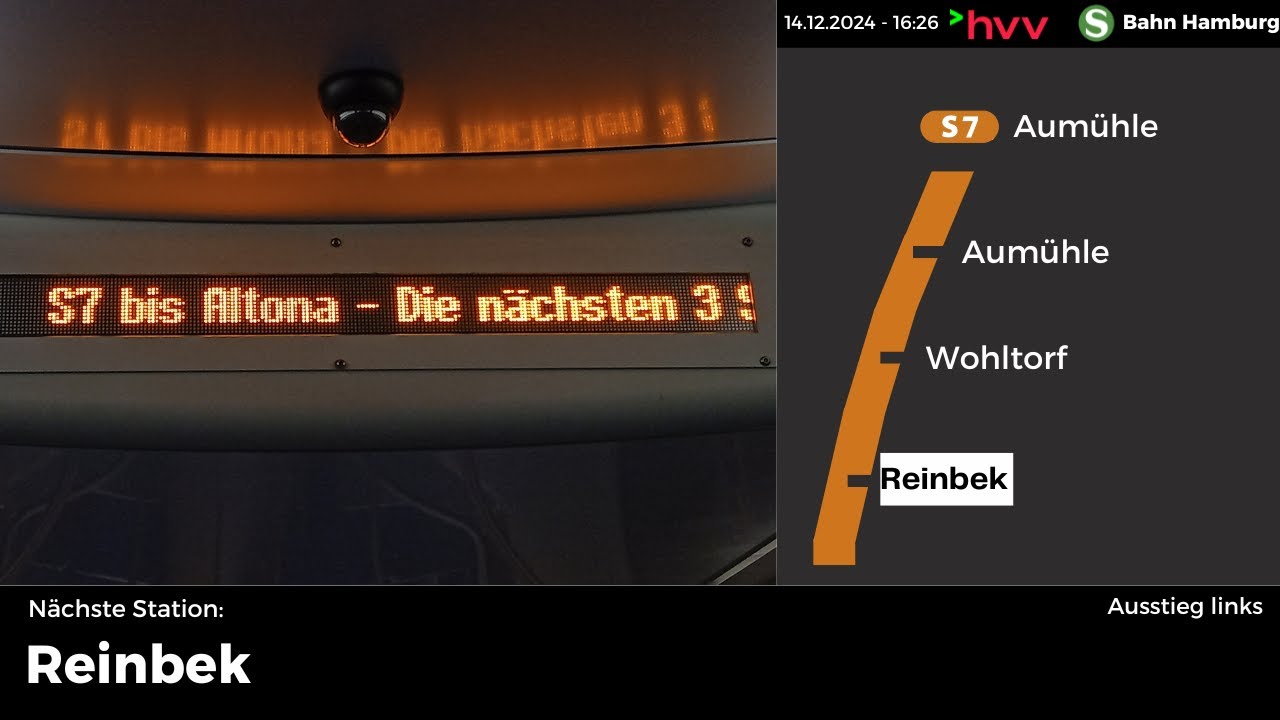 [S Bahn Hamburg] Ansagen S7 Hbf-Altona-Aumühle in der BR 474