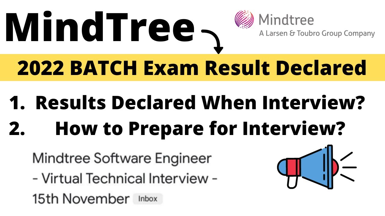 Mindtree Result Out | 2022 BATCH Interview Mail | Big Update From Mindtree