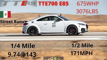 2019 Audi TTRS  9 Second 1/4 mile street runs