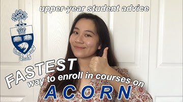 UofT 101: How to course "ENROLLMENT" on ACORN (applies to ALL campuses)