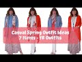 Casual Spring Outfit Ideas - 7 Items 18 Outfits