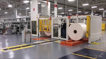 Zerand Die Cut Line with Harmax roll load to Martin Splicer