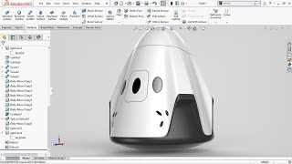 How to model SpaceX's Dragon capsule in SOLIDWORKS?