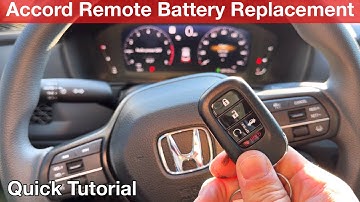2023 - 2024 Honda Accord key fob battery replacement