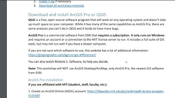 GIS Level 1 Video 1: Introduction to the video modules