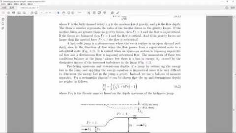 Lab 6 - Part 2, Hydraulic Jump in an Open Channel