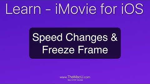 iMovie for iOS Tutorial: How to create Speed changes (Slo-Mo) and freeze frames.