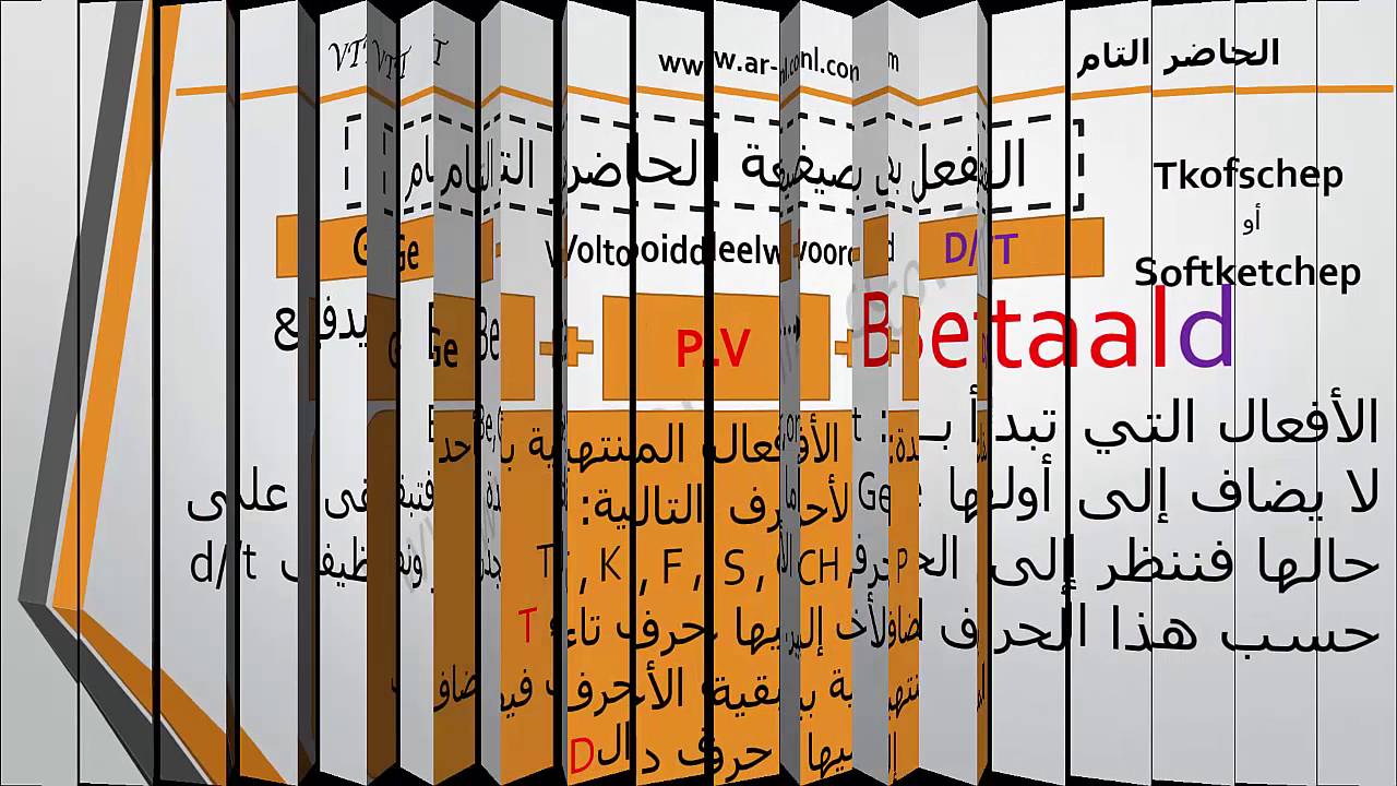 تعلم اللغة الهولندية الدرس الثاني عشر الحاضر التام