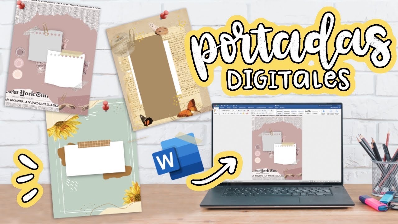 Portadas Bonitas En Word PORTADAS BONITAS en WORD!! Clases en línea! ✄ Barbs Arenas Art! - YouTube