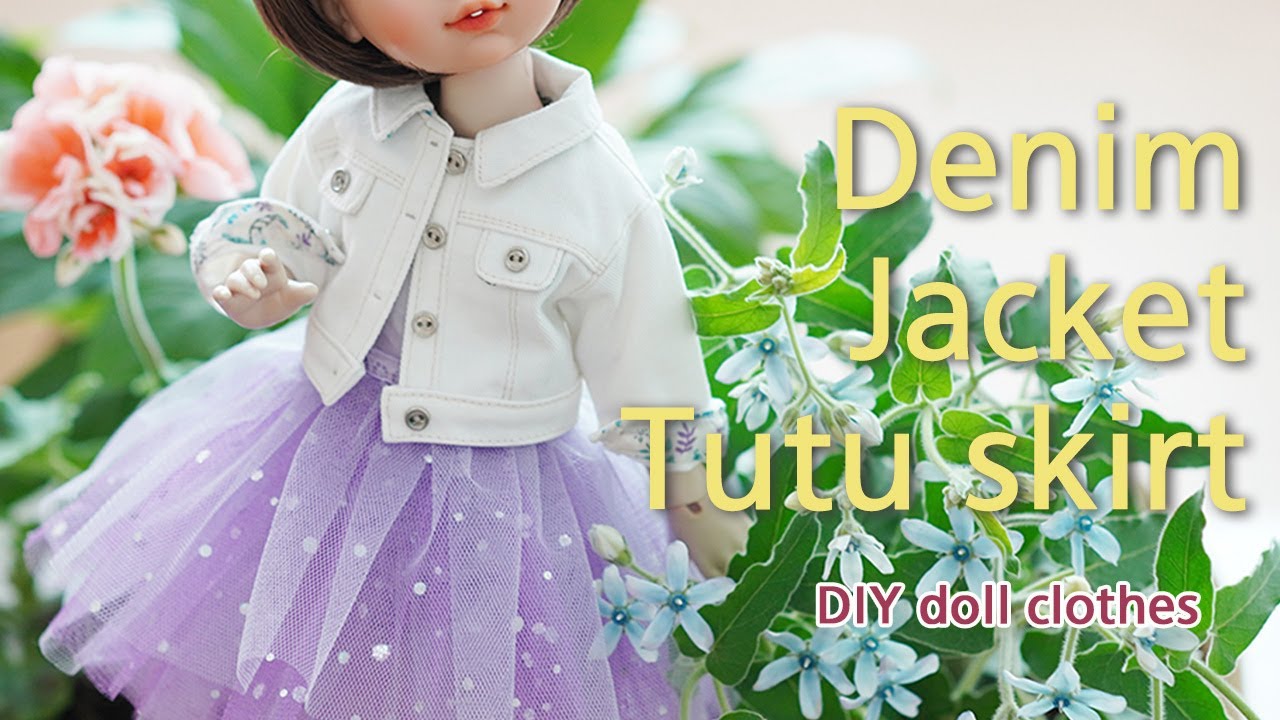 인형옷 만들기 / 청자켓과 튜튜 샤 원피스 denim jacket n tutu dress/ 파올라 레이나 paola reina BJD