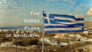 Destination Santorini,Greece!Greek flags ultra HD!