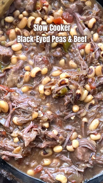 Crockpot Black-Eyed Peas and Beef + VIDEO - Fit Slow Cooker Queen