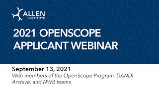 OpenScope Applicant Webinar