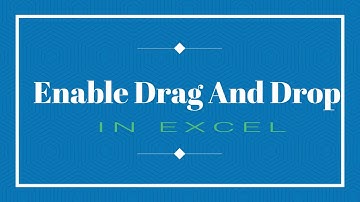 Excel tips - Enabling fill handle and cell drag-and-drop