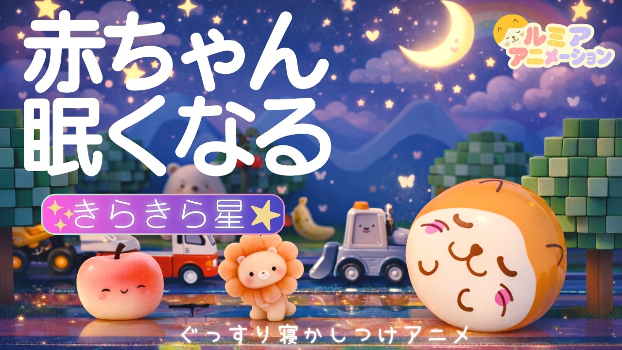 【赤ちゃん  寝る音楽】オルゴール×胎内音×焚火×コロコロアニメ 【きらきら星】寝かしつけ