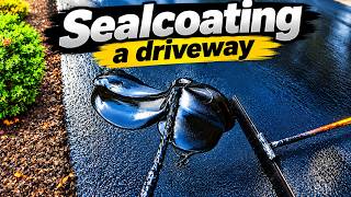 Sealcoating a driveway