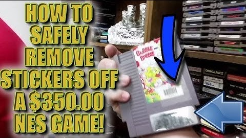 HOW TO SAFELY REMOVE STICKERS OFF A $350.00 DOLLAR NES GAME