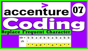 7. Accenture Coding Questions 2021 || Frequent Character Replace || Fox Tech Academy