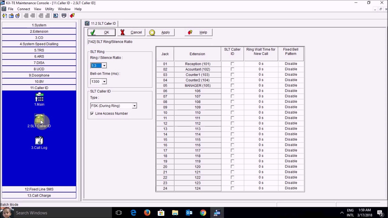 คู่มือการโปรแกรมระบบตู้สาขา panasonic kx-tes824 ภาษาไทย  2022 Update  How to Enable Caller ID PANASONIC KX-TES824 PABX using KX-TE Maintenance Console