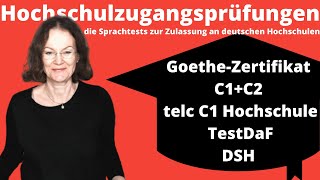 Studying in Germany - Language Examinations for University Entrance: Goethe C1+C2, TestDaF, Telc C1