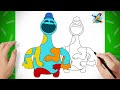 How to draw Doey the Doughman Poppy Playtime 4 | Experiment 1322