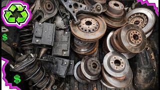 HUGE Auto Parts Scrap Metal Load!  RECORD Weight Recycling & Much More! #automotive