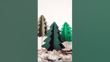 DIY FELT CHRISTMAS TREES #shorts #christmasdecor #christmascrafts #felttrees #diychristmas