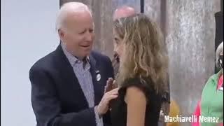 POTUS  touch a young woman's breast, publicly!  OMG