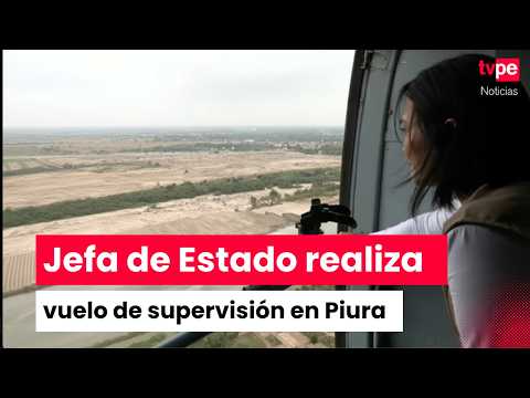 President Fujimori flies over Piura and oversees actions against the El Niño phenomenon