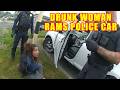 Drunk Crazy Woman Rams Police Car at the US/Canadian Border
