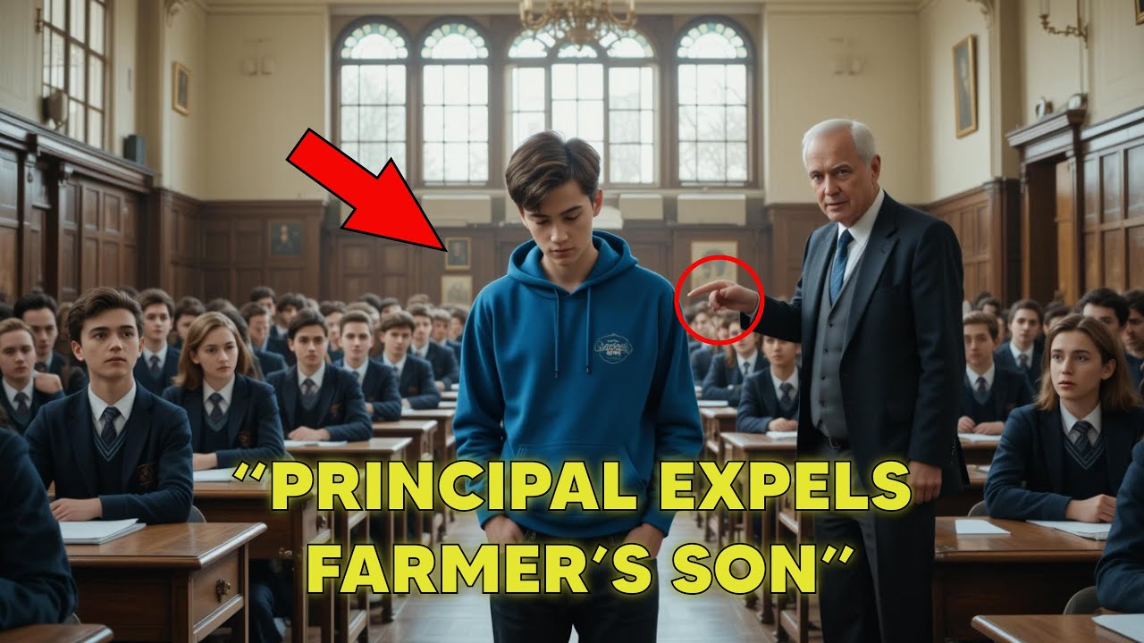 Principal Expels Farmer’s Son – The Next Day, a Billionaire’s Helicopter Arrives at His School!