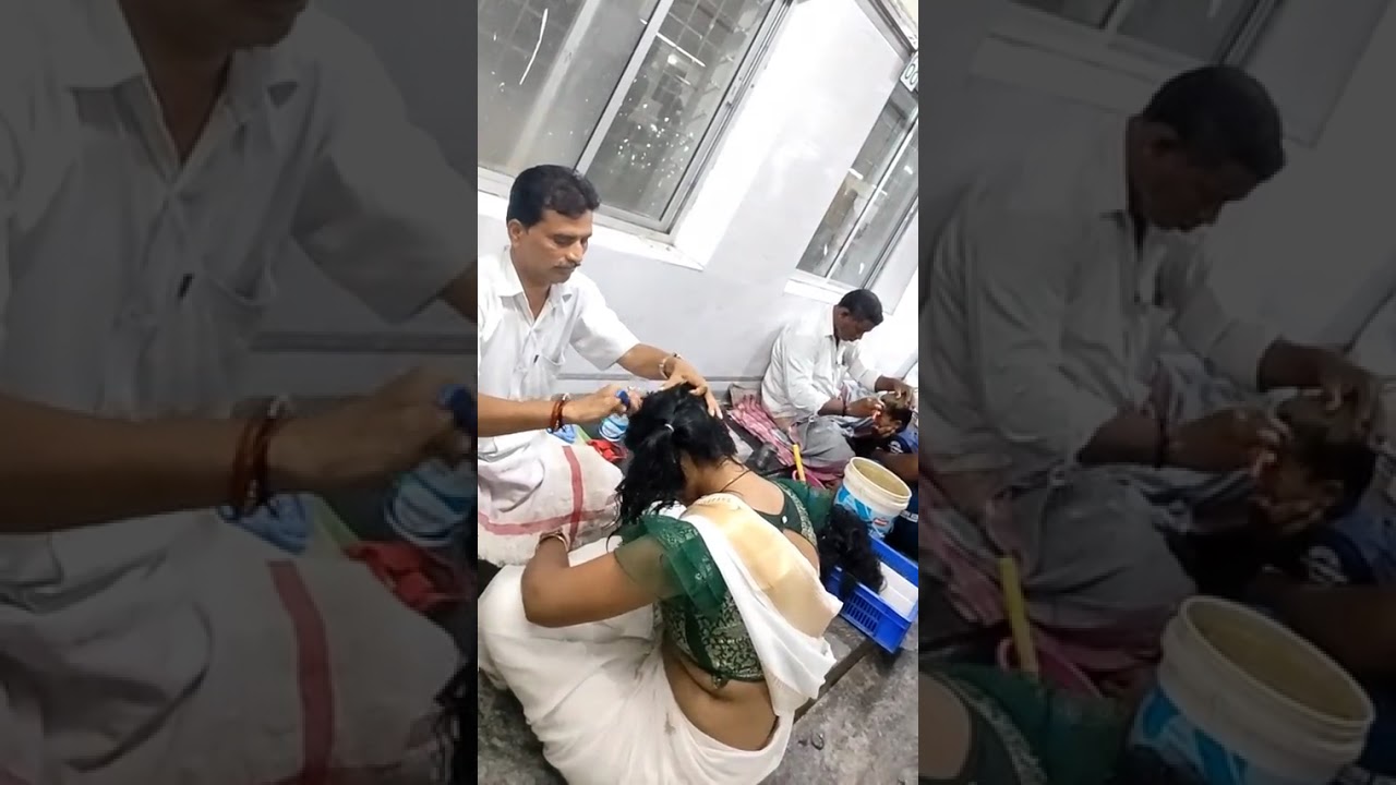 White Dress Girl Head Shave