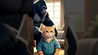 Big Fight Cat Vs Gorilla