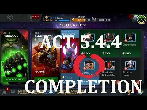 act 5.4.4 completion (modok boss) marvel contest of champion