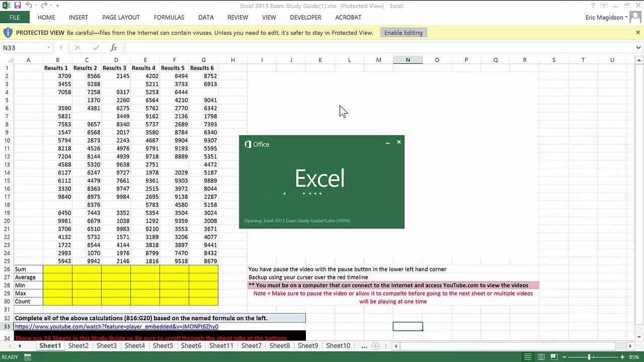 research study about microsoft excel