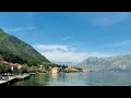 Mountain view and the sea of pranj  bay of kotor montenegro