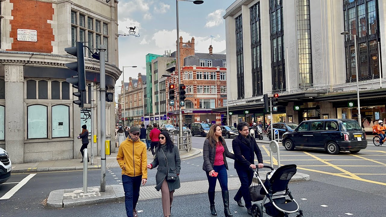 Kensington London Walk | 4K HDR Virtual Walking Tour | Kensington High Street to South Kensington