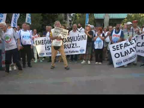 KESK, emekli örgütleri ile ortak eylemde: Sefalete teslim olmayacağız!