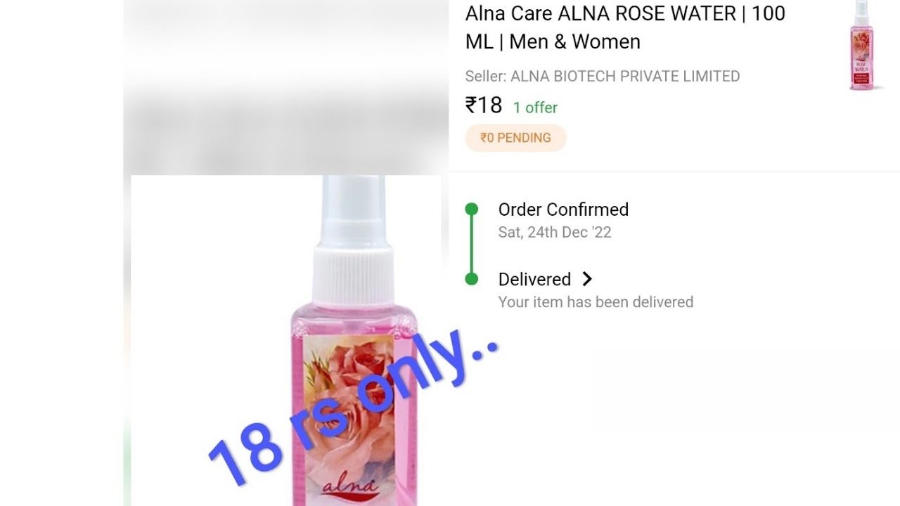 rose water.... price 18 rs only. YouTube