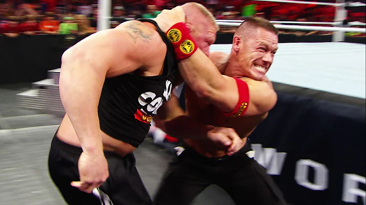 Unseen footage of the brawl between John Cena and WWE World Heavyweight Champion Brock Lesnar