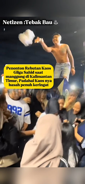 The audience rioted over Gilga's T-shirt #gilgasahid #gildcoustic #happyasmaraterbaru #cover #kutim