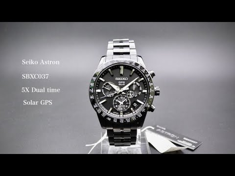 Seiko Astron SBXC037 5X Dual time Solar GPS - YouTube
