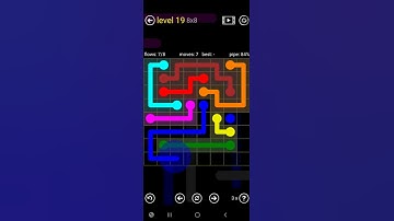 How To Solve Flow Free Regular Pack Level 19 8x8 Board Medium Walk Through Solution Walkthrough