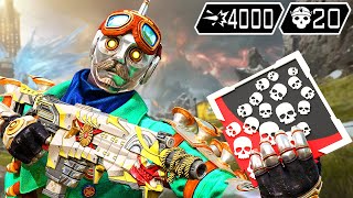 MIRAGE 20 KILLS & 4000 DAMAGE WAS AMAZING (Apex Legends Gameplay Season 20)