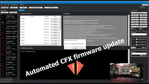 Crystal focus 10 (CFX) fully automated firmware update using Crystal FX configuration software